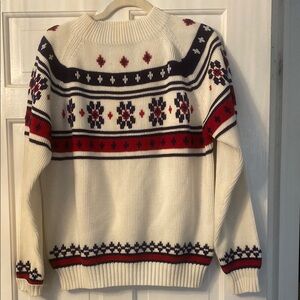 🔴SOLD 70s  80s Vintage Men's Nordic Pattern Sweater -Fair isle